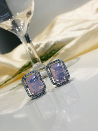 Lavender Crystal Earring